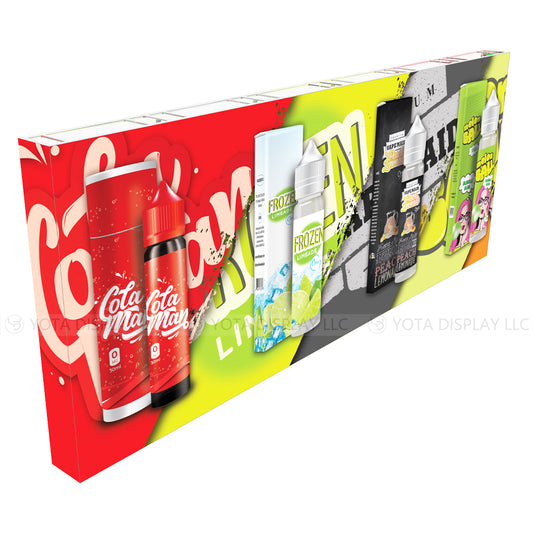 3D Light Box Wall, 30'(L) x 1.65'(D) x 12'(H) | 9m(L) x 0.5m(D) x 3.6m(H)